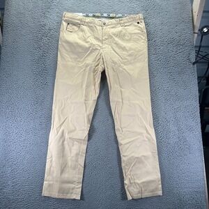 Meyer Diego Pant Mens 42x33 Beige Cotton Chino Straight Preppy Career Stretch